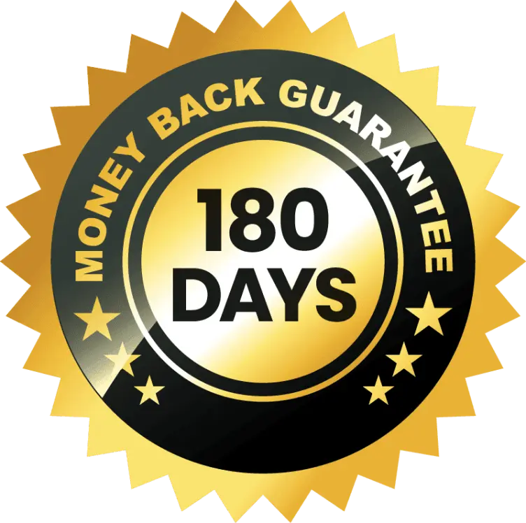 180 days money back guarantee